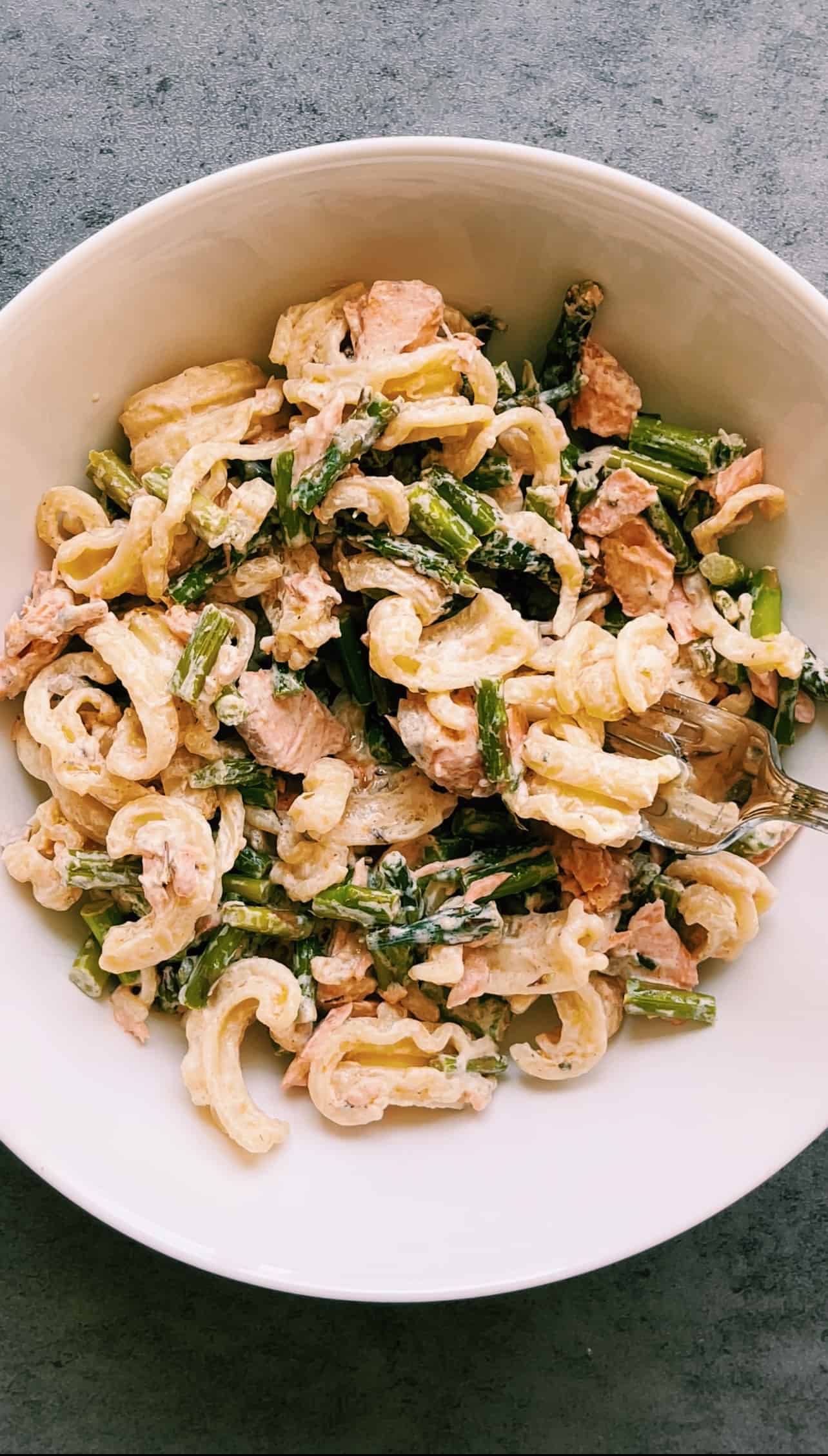 Creamy Salmon and Asparagus Boursin Summer Pasta
