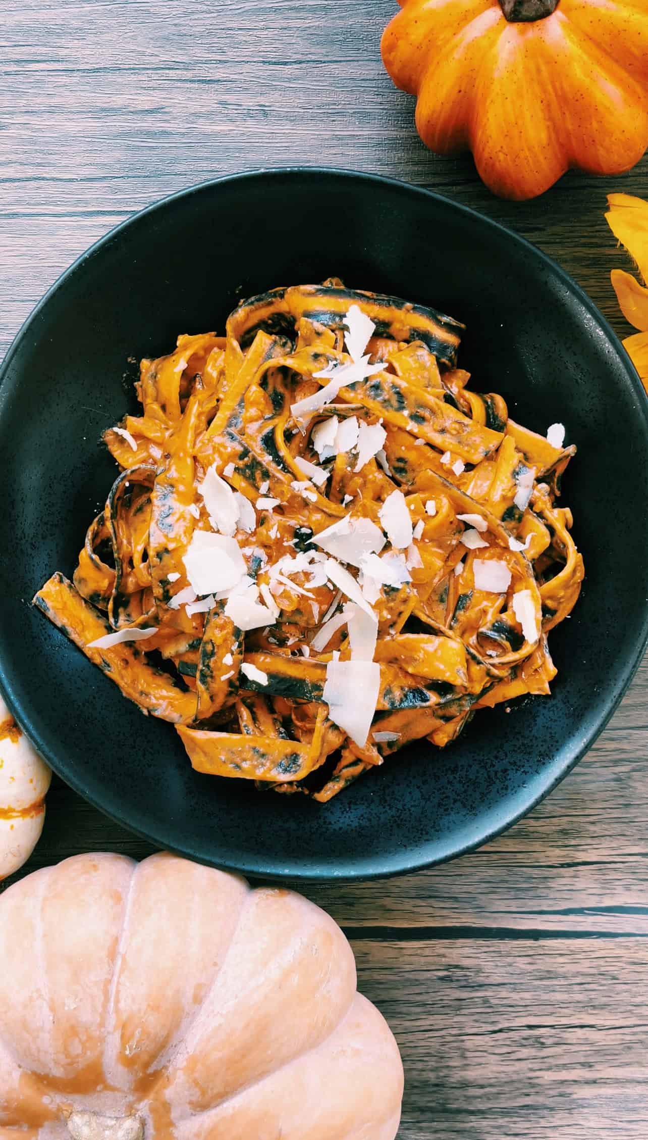 Halloween Black and Orange Spicy Pasta