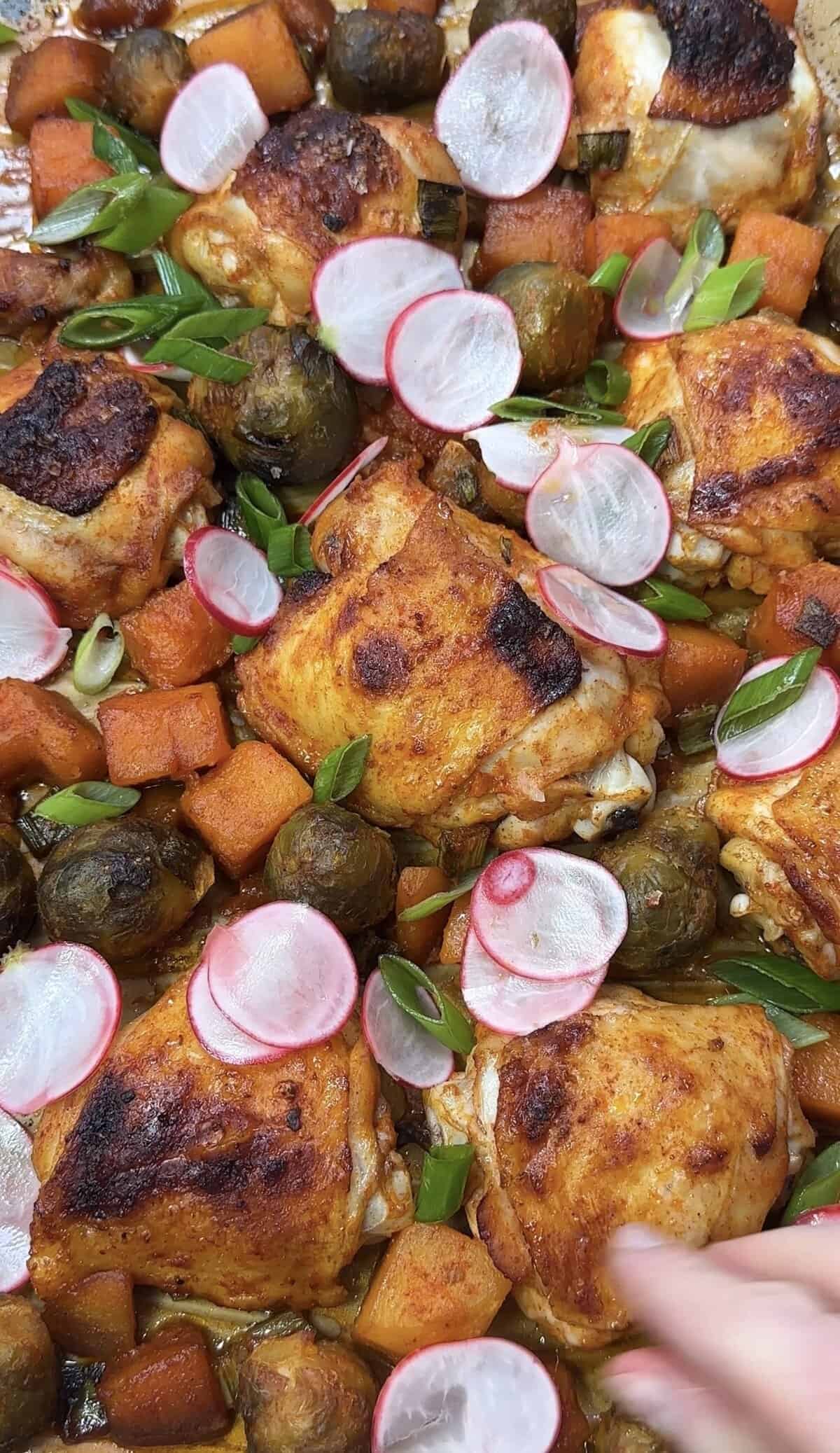 Sheet-Pan Gochujang Chicken with Roasted Vegetables (Easy & Flavor-Packed!)