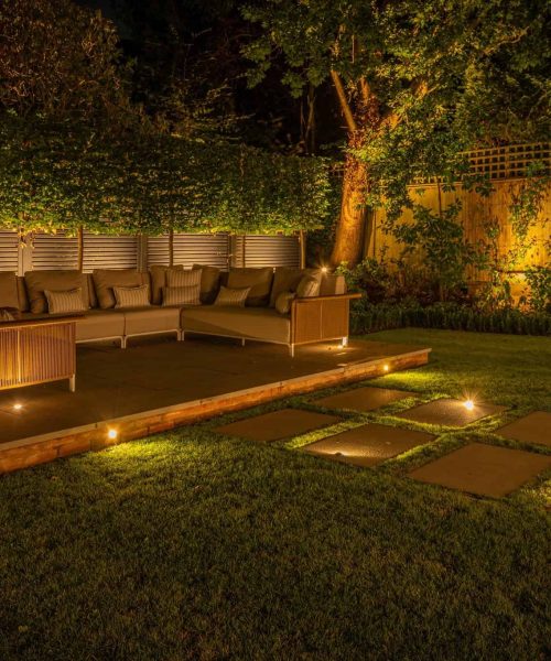 outdoor garden lighting install