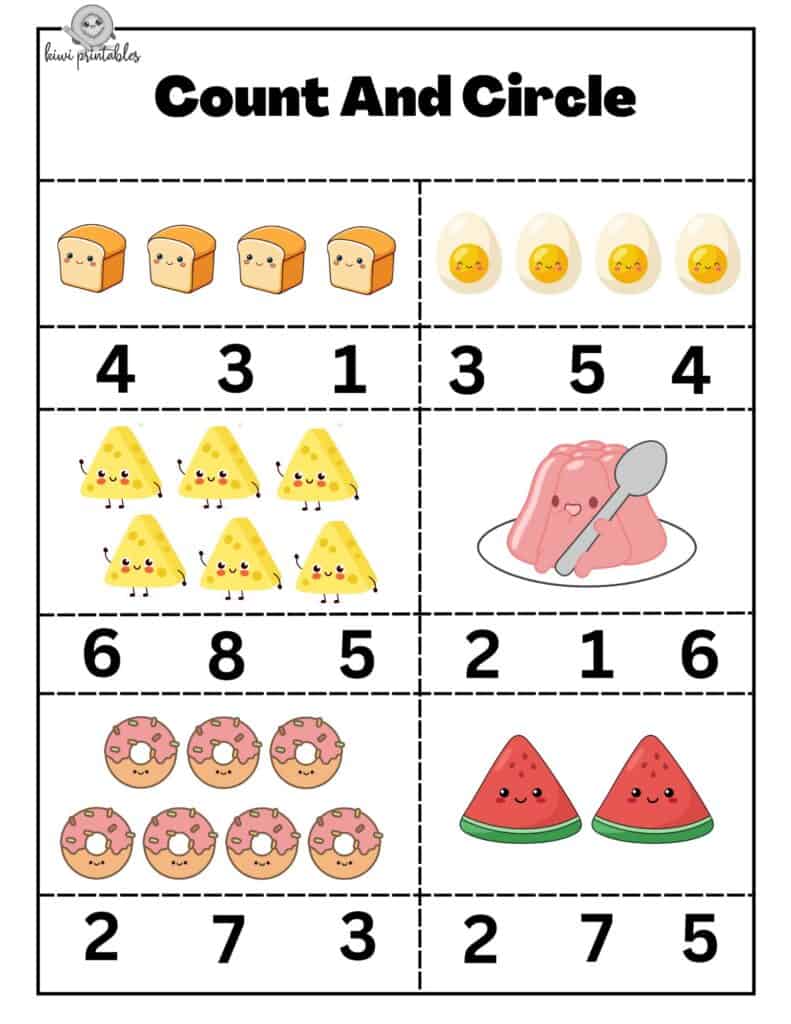 01-count-circle-food-worksheet 01-count-circle-food-worksheet
