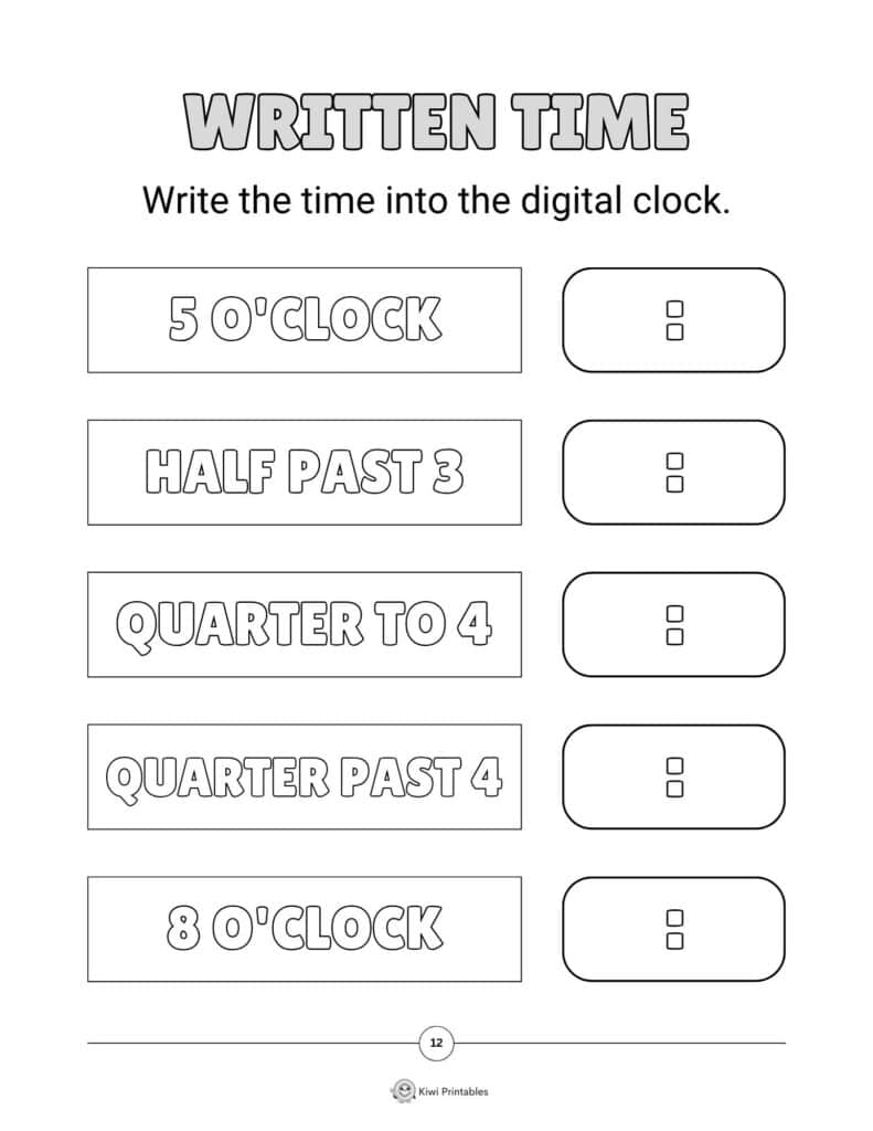 12-telling-time-worksheet