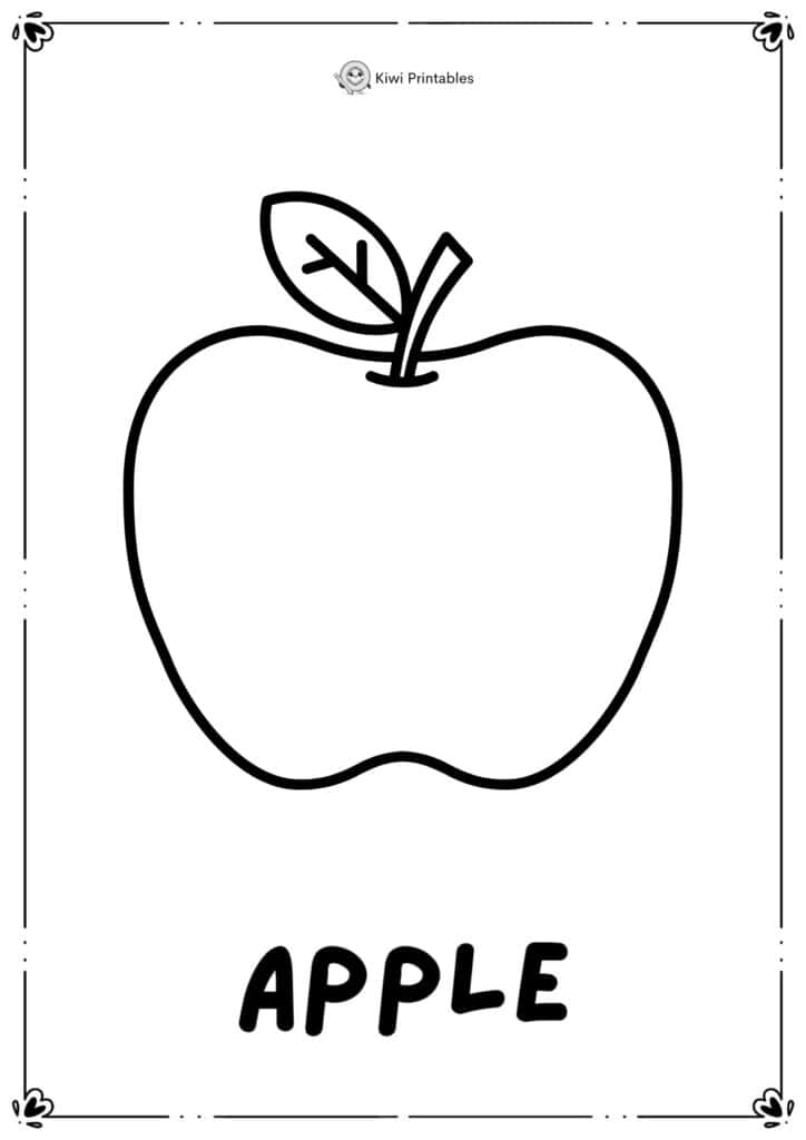 colouring-page-apple