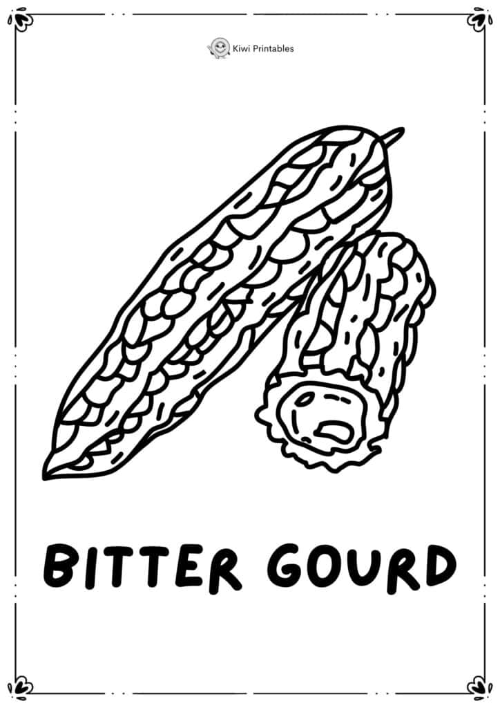 colouring-page-bitter-gourd