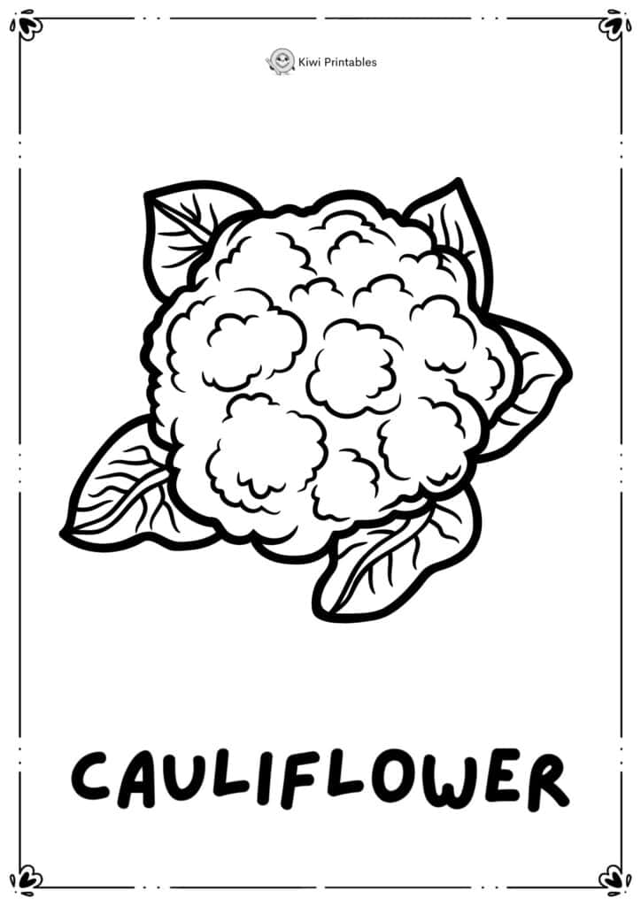 colouring-page-cauliflower