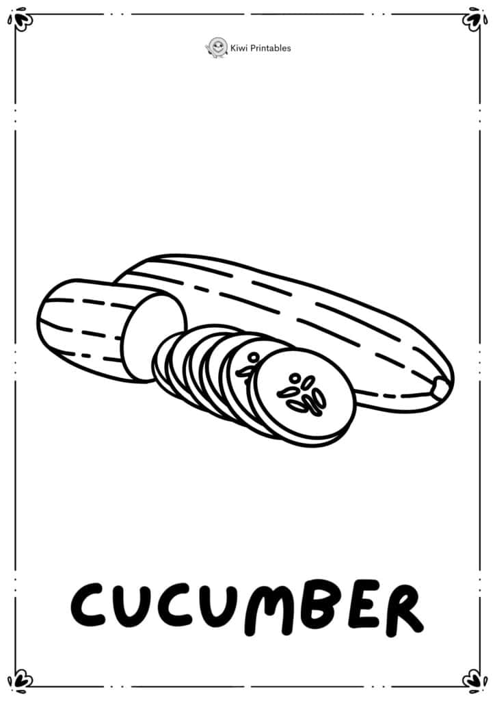 colouring-page-cucumber