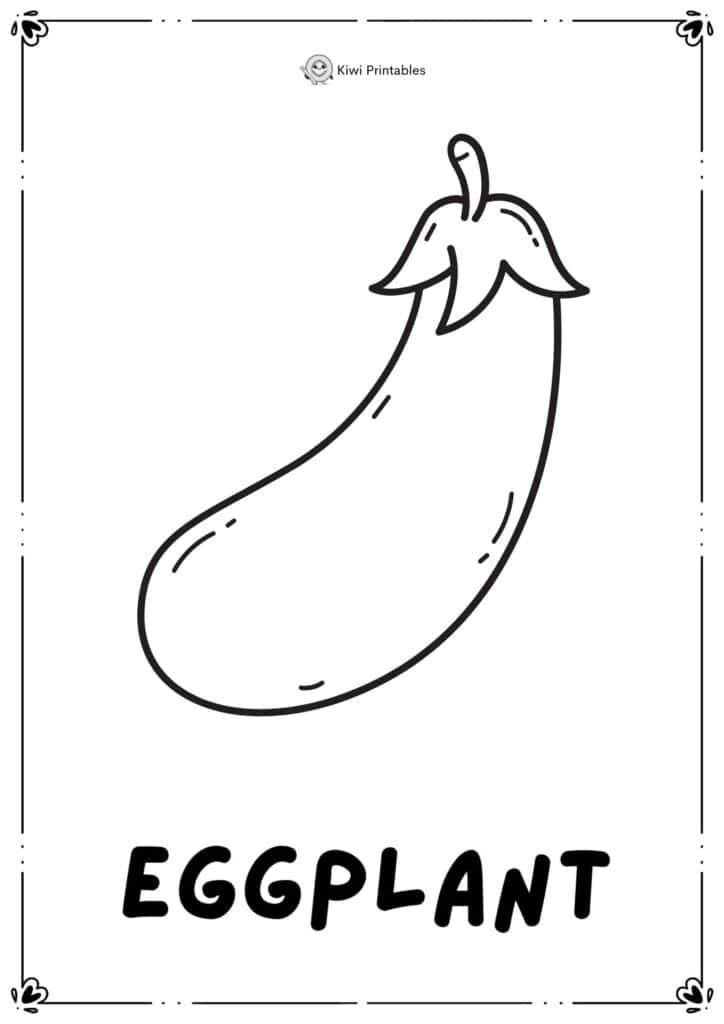 colouring-page-eggplant