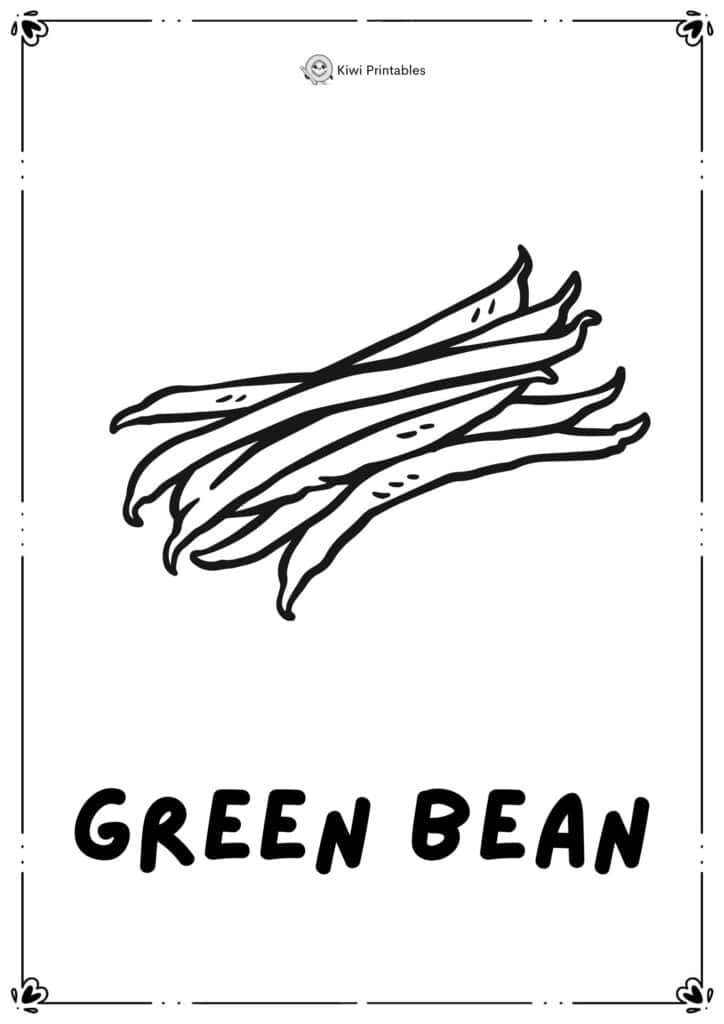 colouring-page-green-bean