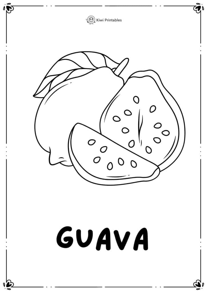 colouring-page-guava