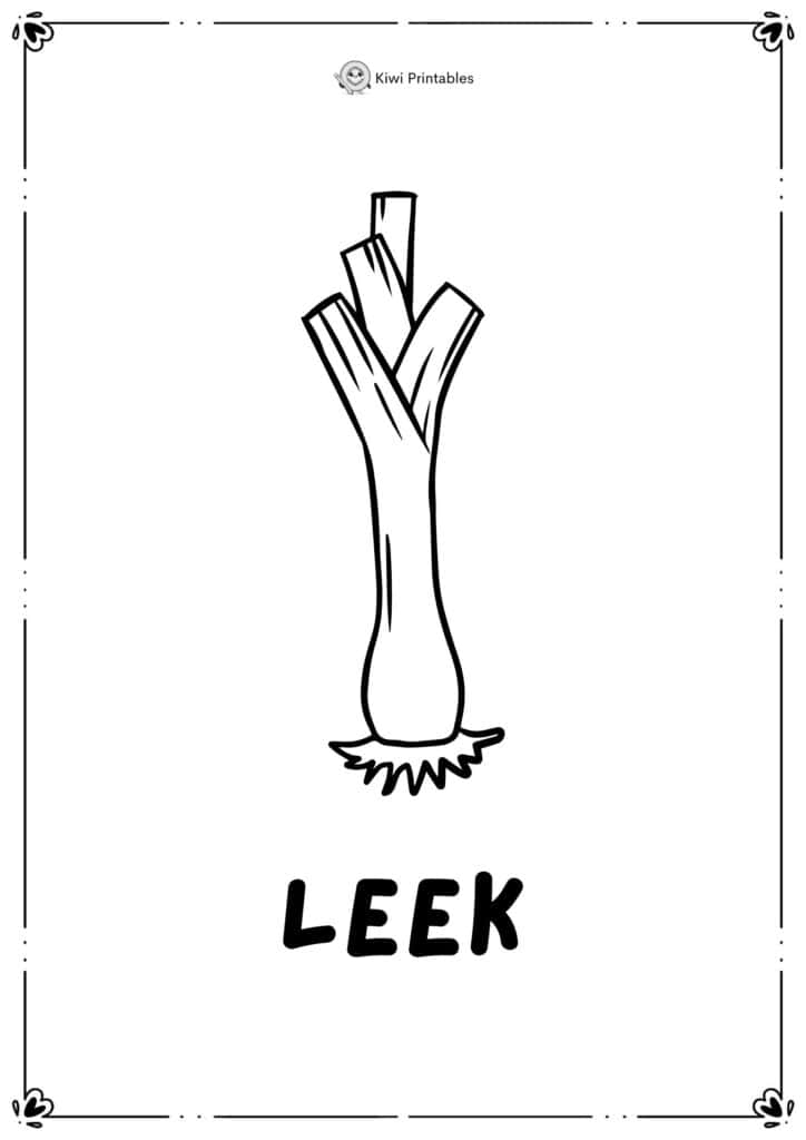 colouring-page-leek