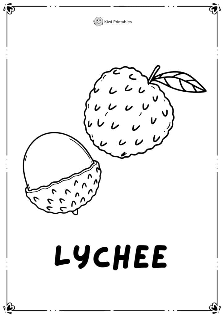 colouring-page-lychee
