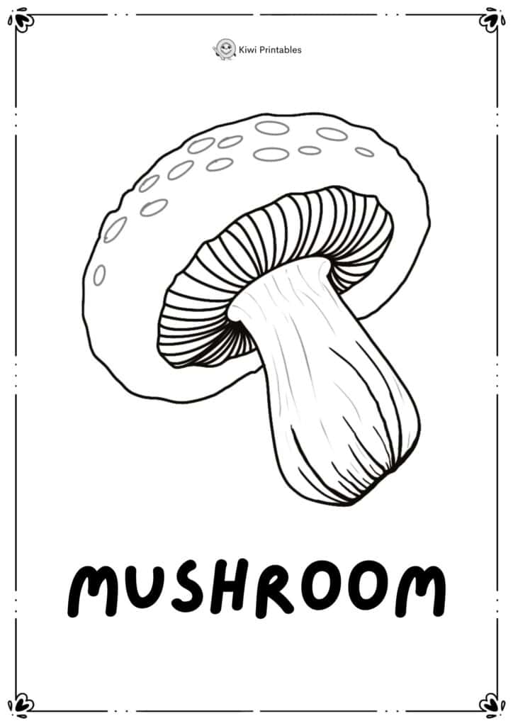 colouring-page-mushroom