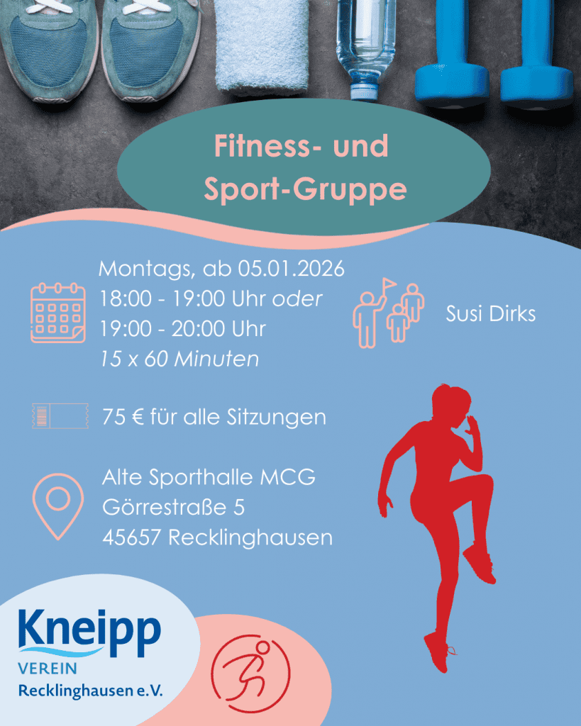 Entspannung beim Kneipp-Verein Recklinghausen, Fitness- und Sportgruppe für alle Altersklassen.