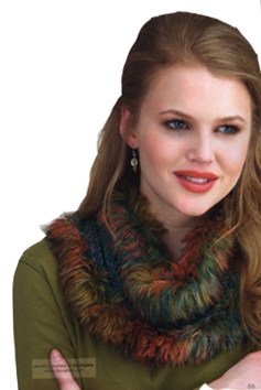 Fur-Trimmed Cowl-free knitting pattern