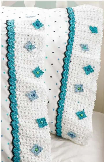 Floral  Pillowcase  Edging-crochet pattern
