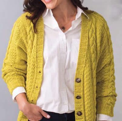 Woman's cardigan -"Spiced pear tea" -knitting pattern free