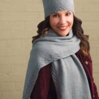 Simply Grey Hat and Scarf -free knit patterns knitted Hat and Scarf -free knit patterns