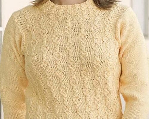 Cable column pullover-knitting pattern