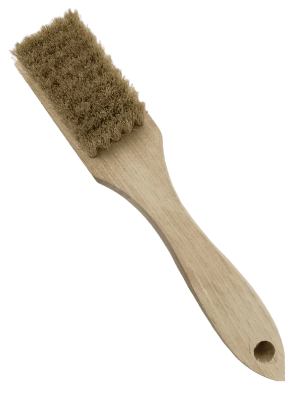 Brush Horse Hair Bristle and Shaped Wood Handle Scratch Brush 5 x 9 Row
