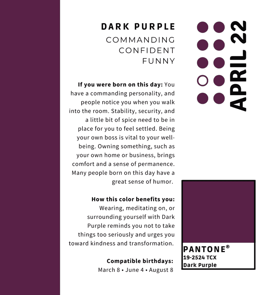 Pantone Color of the Day Dark Purple