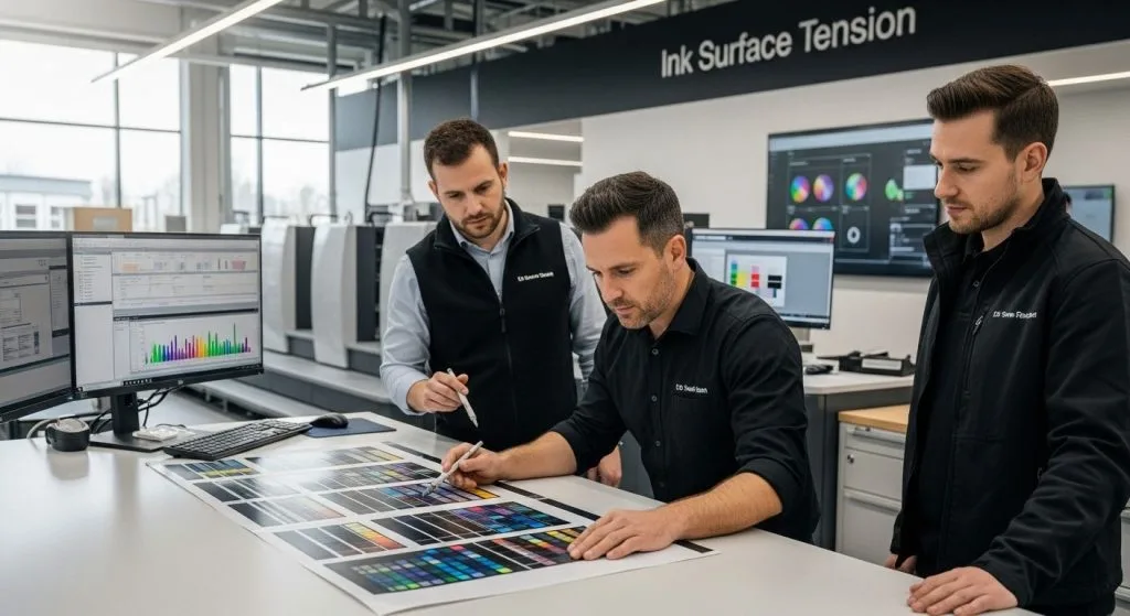 Ink surface tension testing