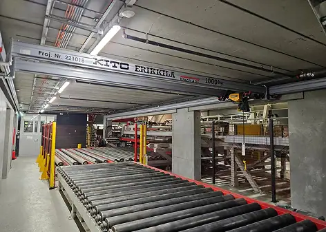 Industriekran im Einsatz bei Ktechag Schweiz, Kran mieten, Reparatur, Industriekran.