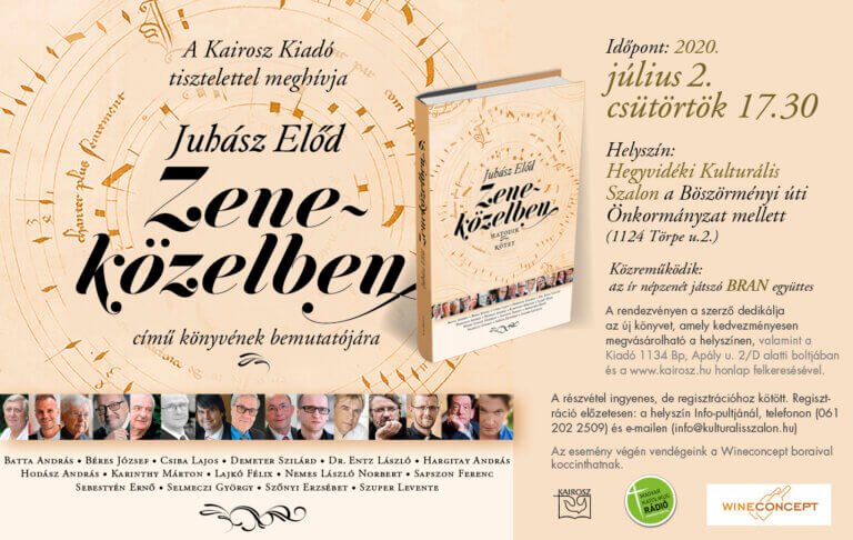 Zeneközelben – Juhász Előd könyvbemutató