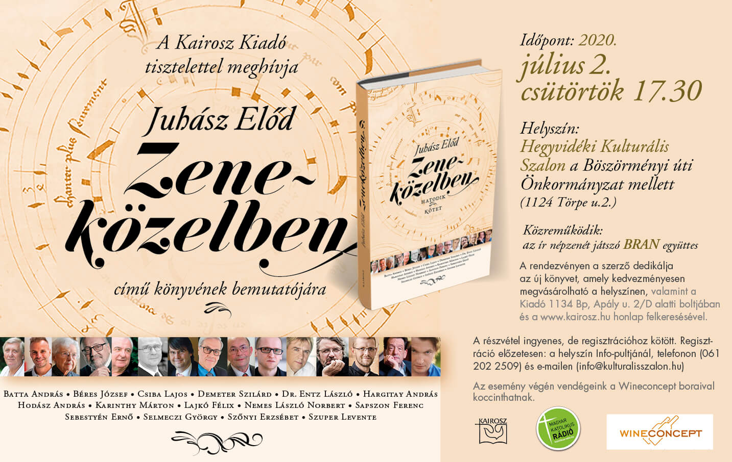 Zeneközelben – Juhász Előd könyvbemutató