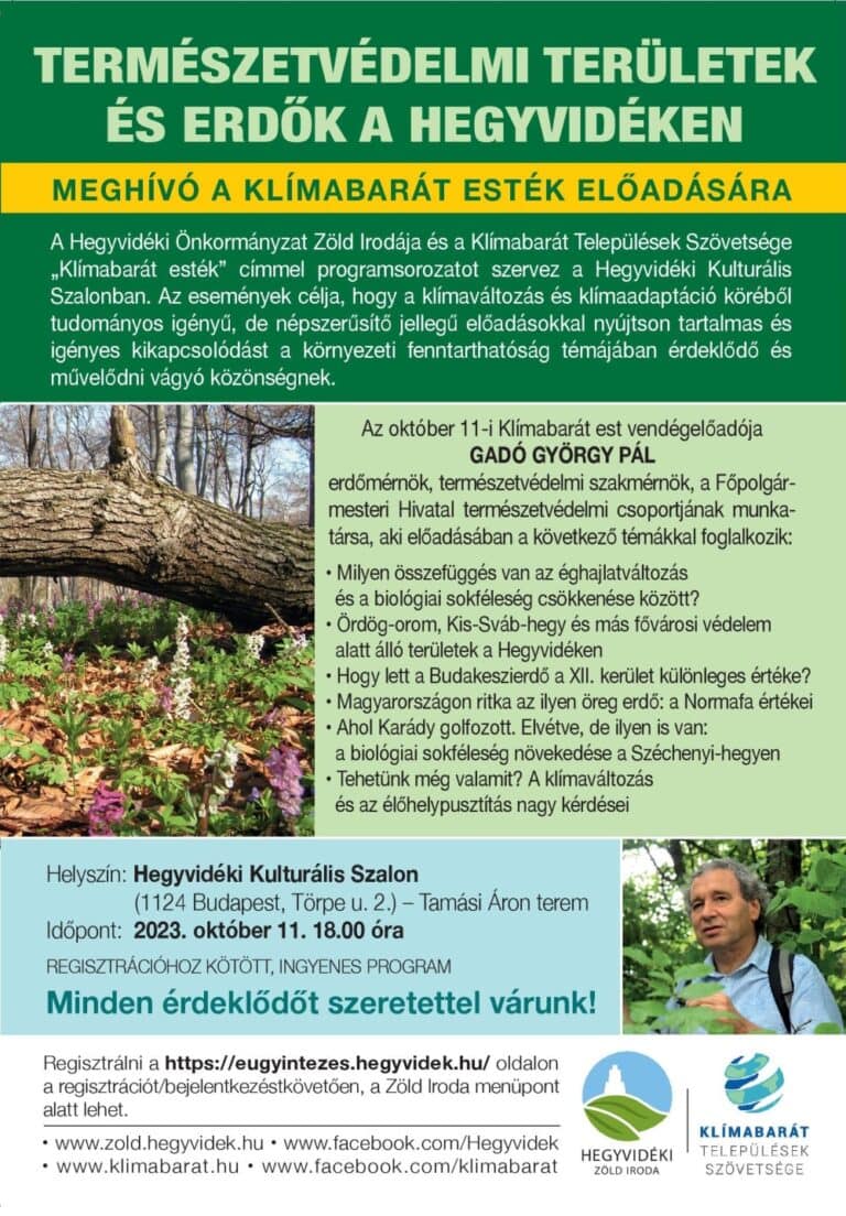 Természetvédelmi területek és erdők a Hegyvidéken