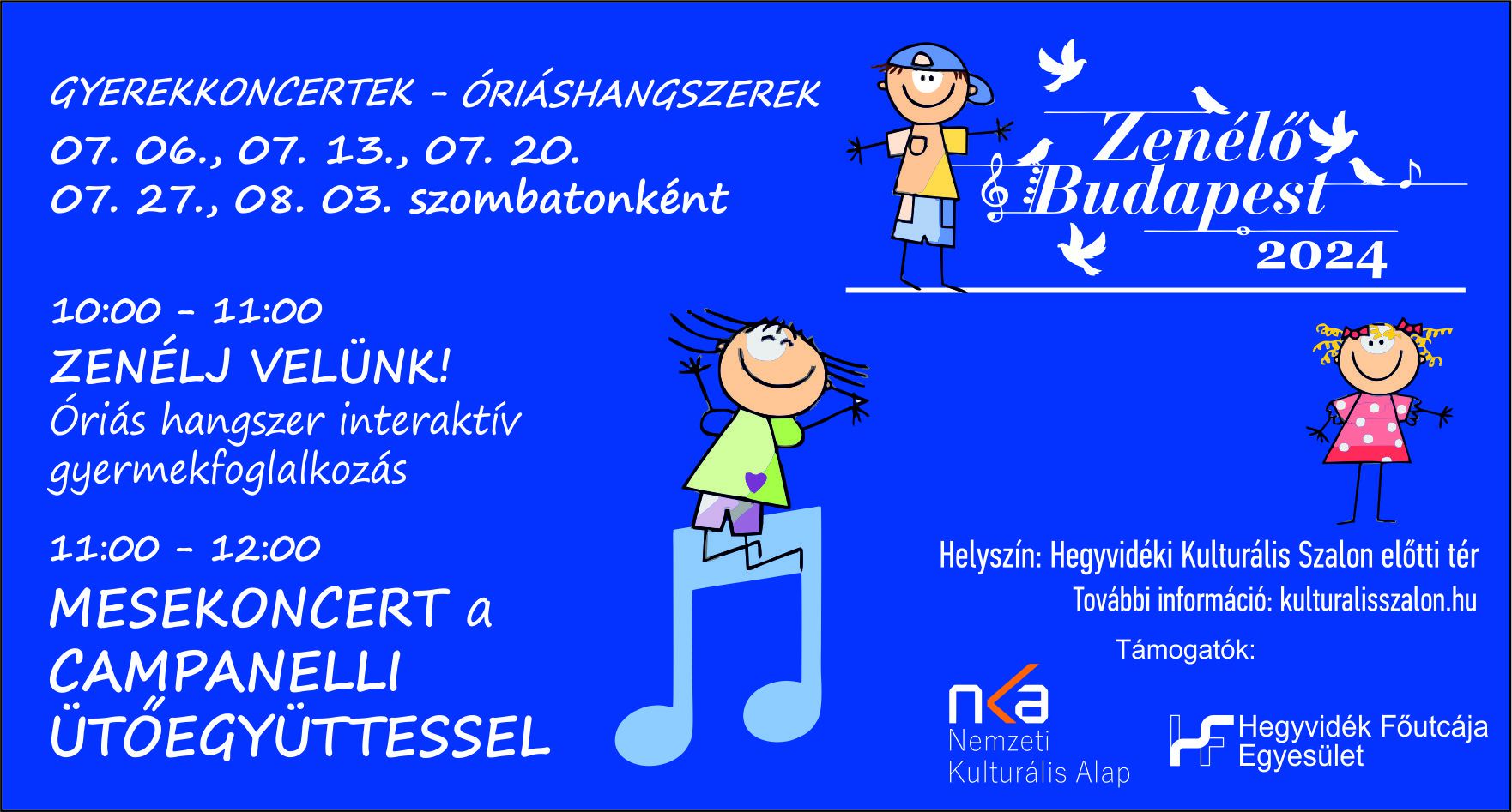 Zenélő Budapest: Óriáshangszerek interaktív gyerekfoglalkozás és Mesekoncert a Campanelli ütőegyüttessel