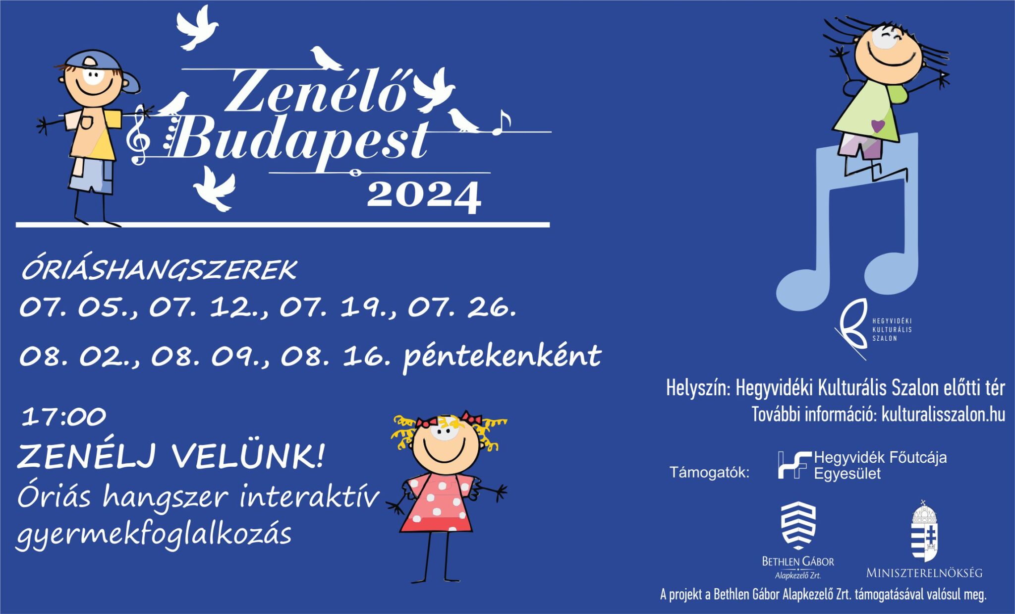 Zenélj Velünk! Óriás hangszer interaktív gyermekfoglalkozás
