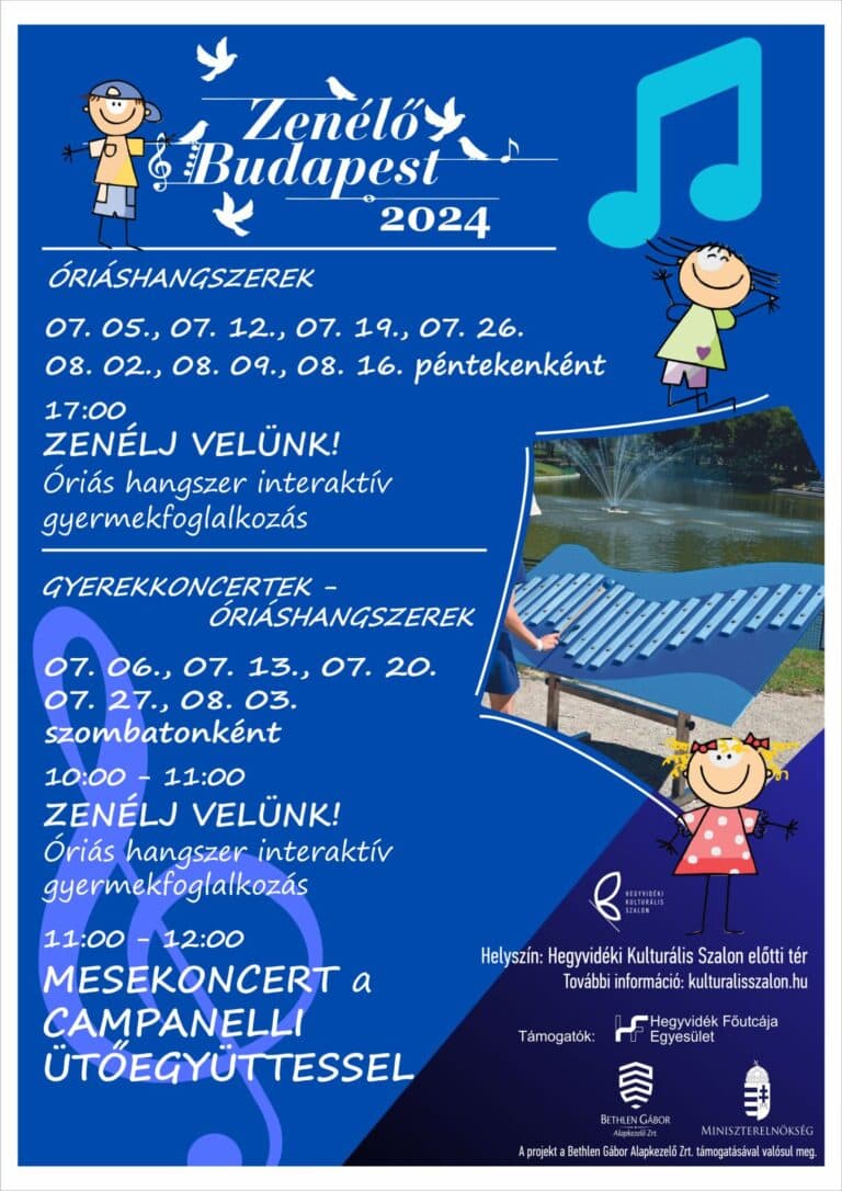 Zenélj Velünk! Óriás hangszer interaktív gyermekfoglalkozás