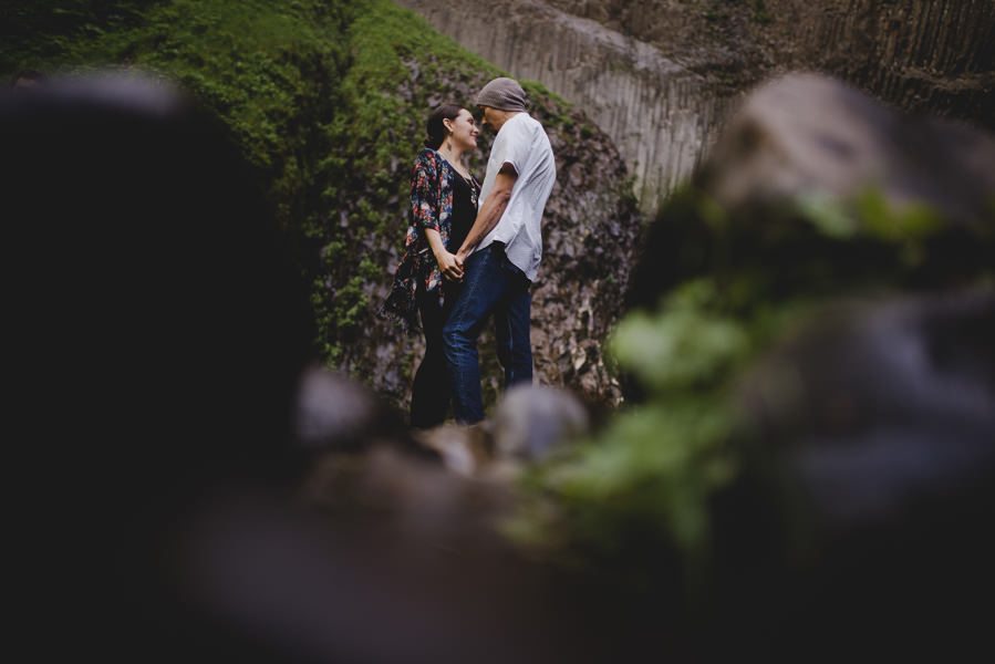 An engagement session at Latourell Falls in the Columbia River Gorge.