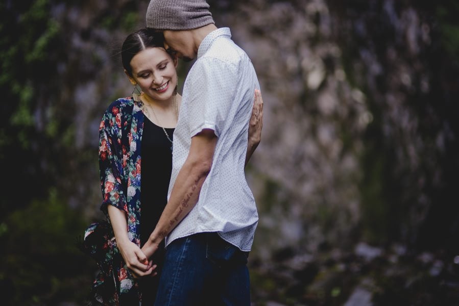 An engagement session at Latourell Falls in the Columbia River Gorge.