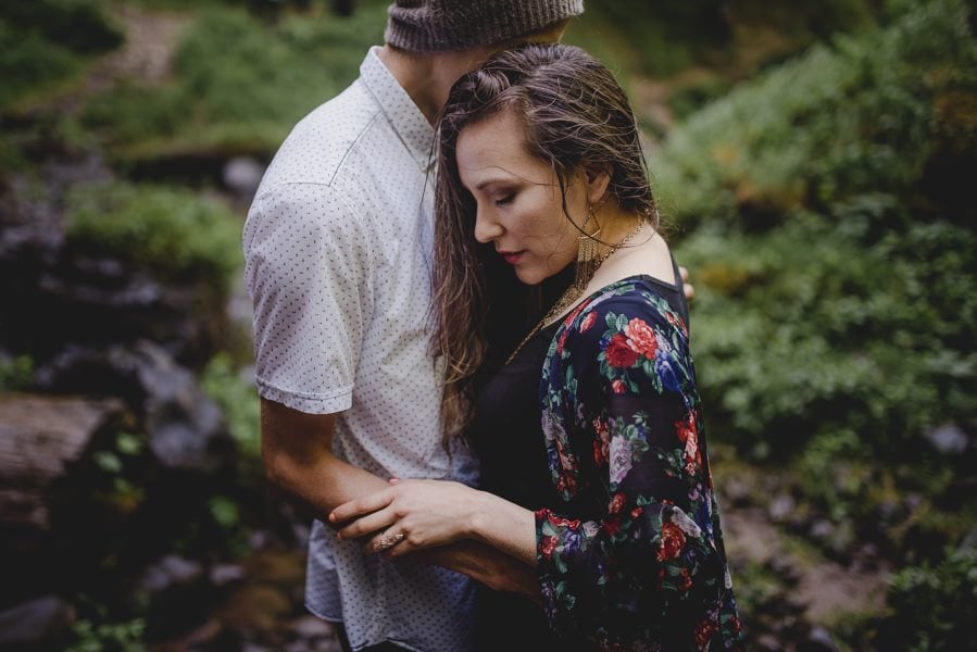 An engagement session at Latourell Falls in the Columbia River Gorge.