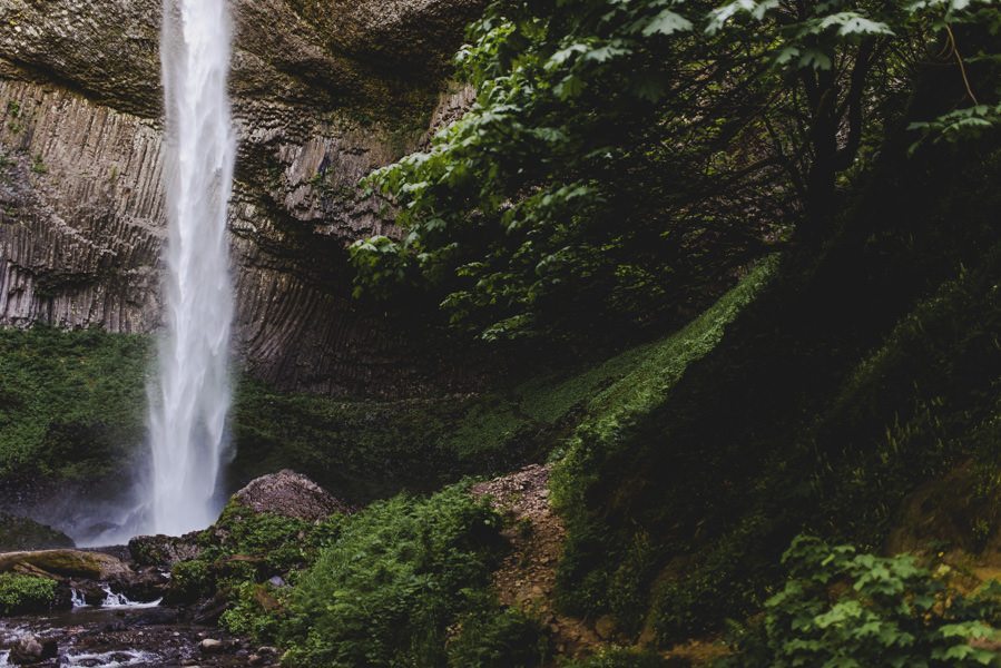 An engagement session at Latourell Falls in the Columbia River Gorge.