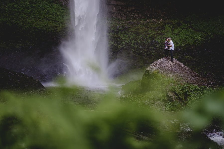 An engagement session at Latourell Falls in the Columbia River Gorge.