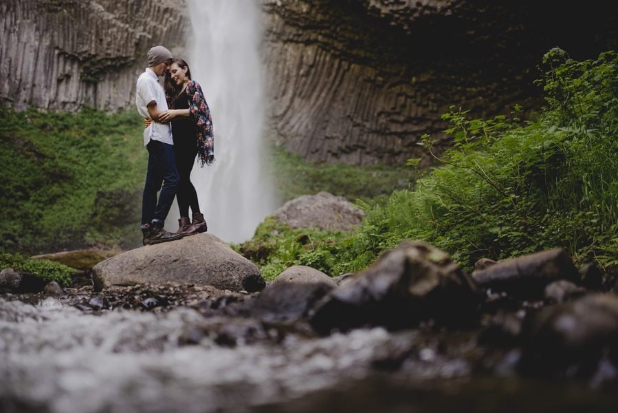 An engagement session at Latourell Falls in the Columbia River Gorge.