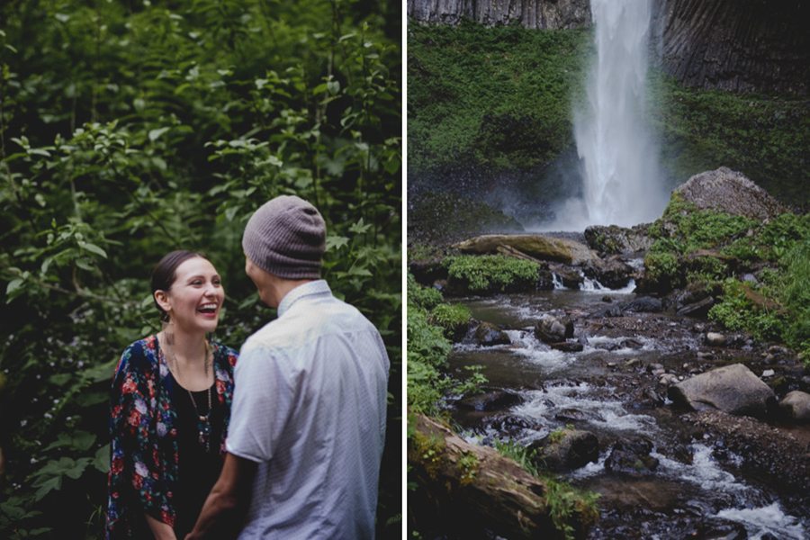 An engagement session at Latourell Falls in the Columbia River Gorge.