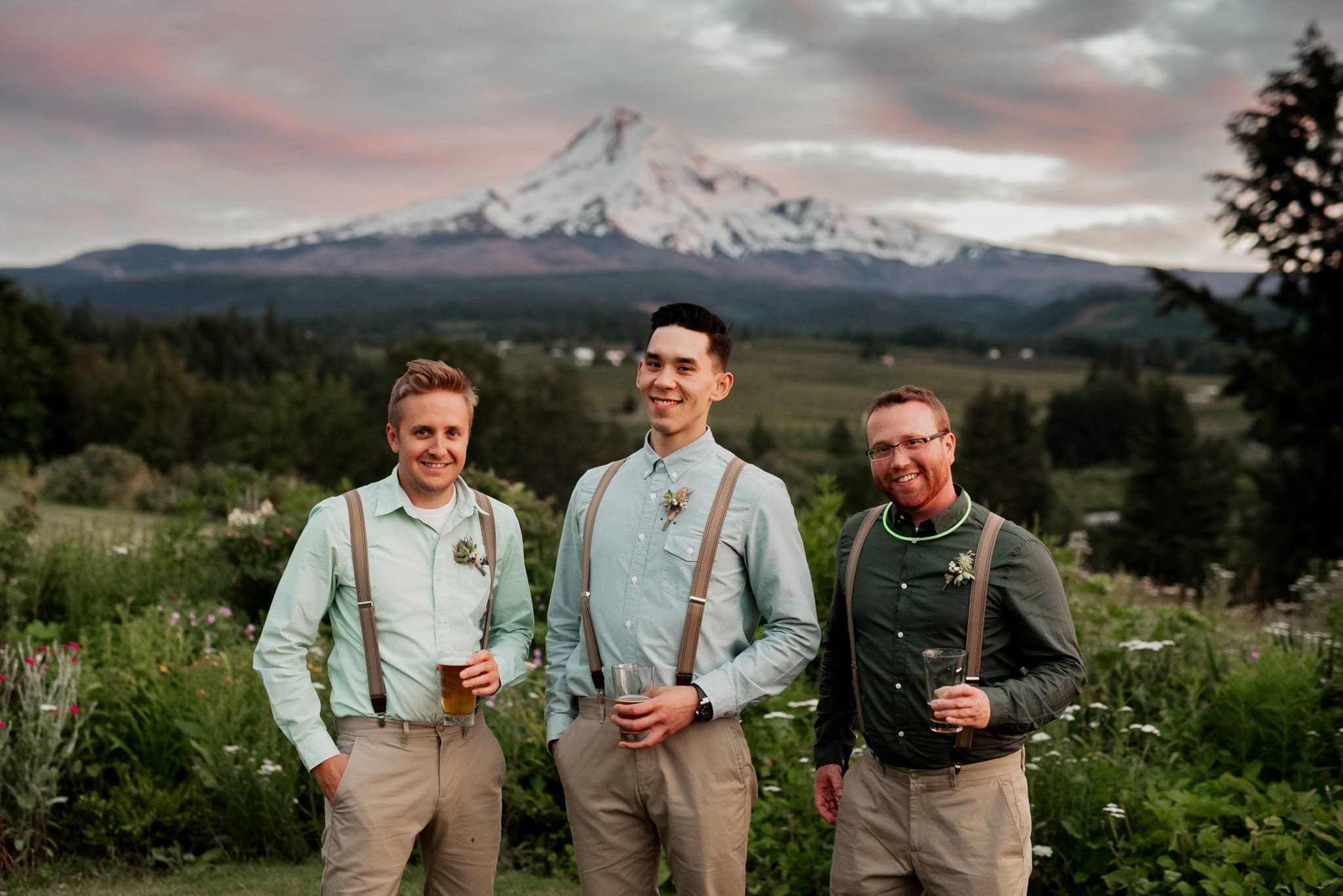 Romantic Mt Hood Organic Farms Wedding Photography