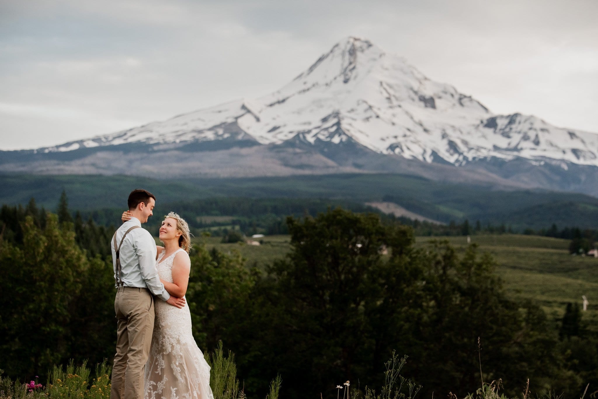 Romantic Mt Hood Organic Farms Wedding Photography