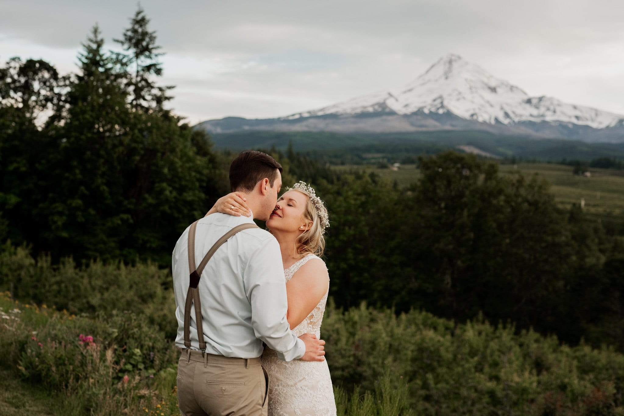 Romantic Mt Hood Organic Farms Wedding Photography