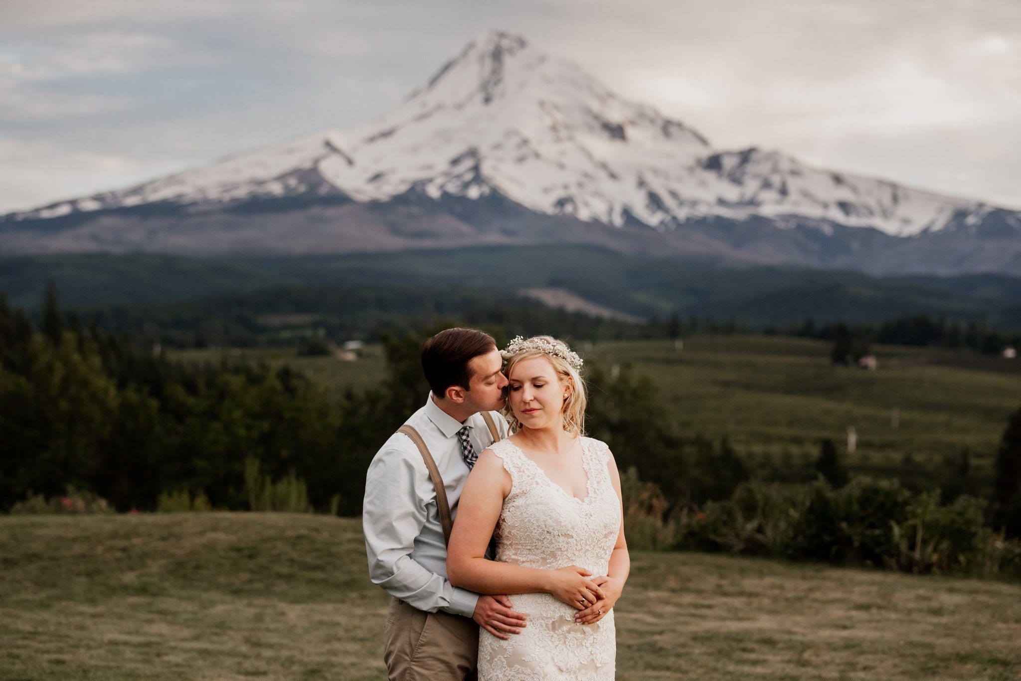 Romantic Mt Hood Organic Farms Wedding Photography