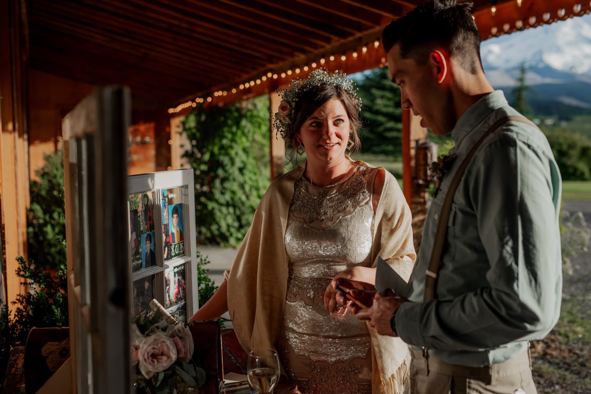 Romantic Mt Hood Organic Farms Wedding Photography