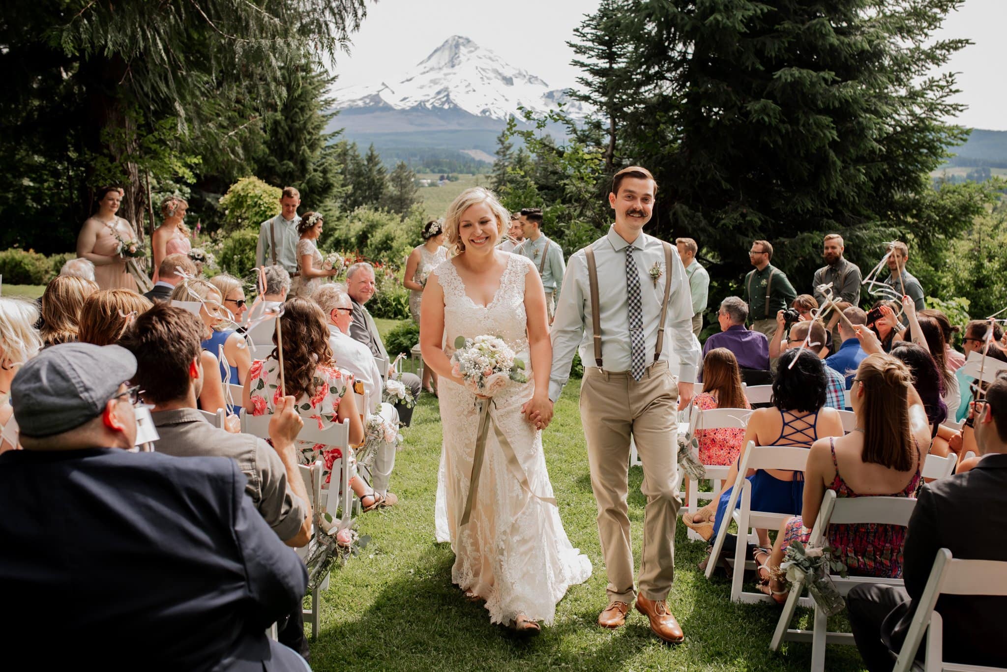 Romantic Mt Hood Organic Farms Wedding Photography