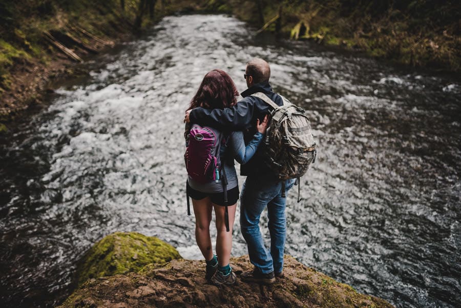 Abiqua Falls Waterfall Engagement Session Photography 002