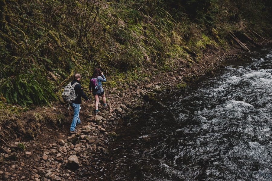 Abiqua Falls Waterfall Engagement Session Photography 004