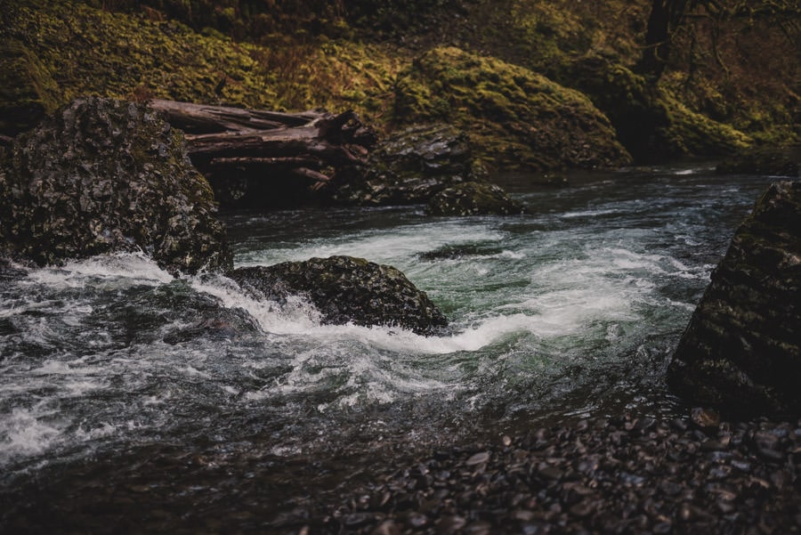 Abiqua Falls Waterfall Engagement Session Photography 005