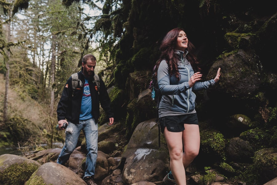 Abiqua Falls Waterfall Engagement Session Photography 006