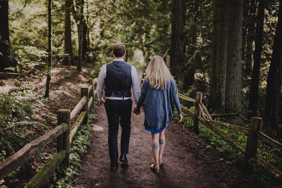 Forest Park Rhododendron Garden Engagement Photography 006